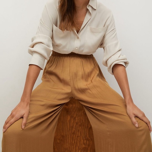 Mango Flowy Palazzo Pants - Picture 1 of 8